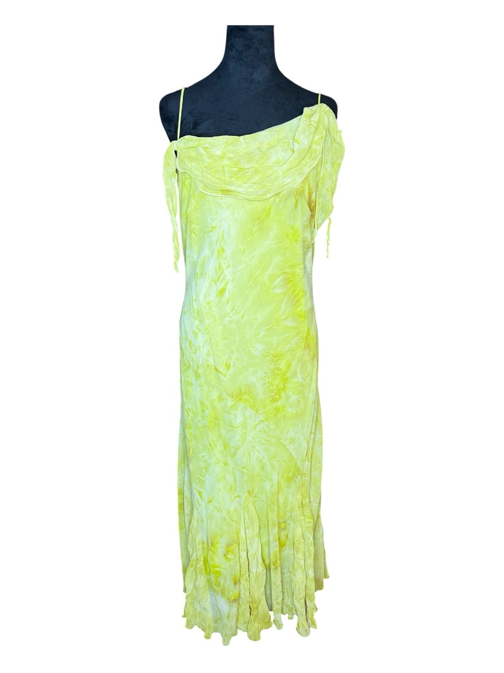 VINTAGE CARTISE INT’L 90s Y2K Yellow Fairy Whimsigoth Maxi Dress 14